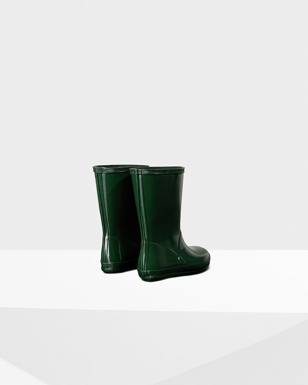 Galochas Hunter Criança Verdes - Original First Classic Gloss - 40PKMDXSB